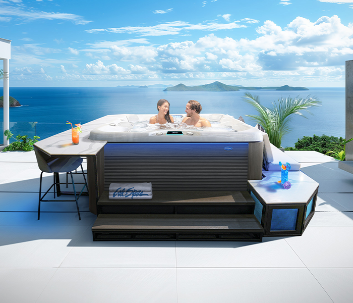 Calspas hot tub being used in a family setting - West Covina